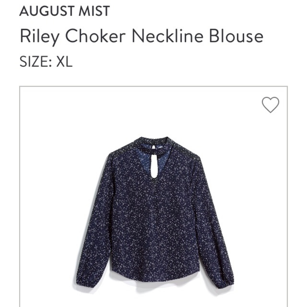 August Mist Choker Neck Blouse
